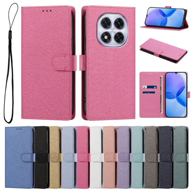 Cartera Protectora para Xiaomi Poco X7 5G con Soporte, Rojo Rosa