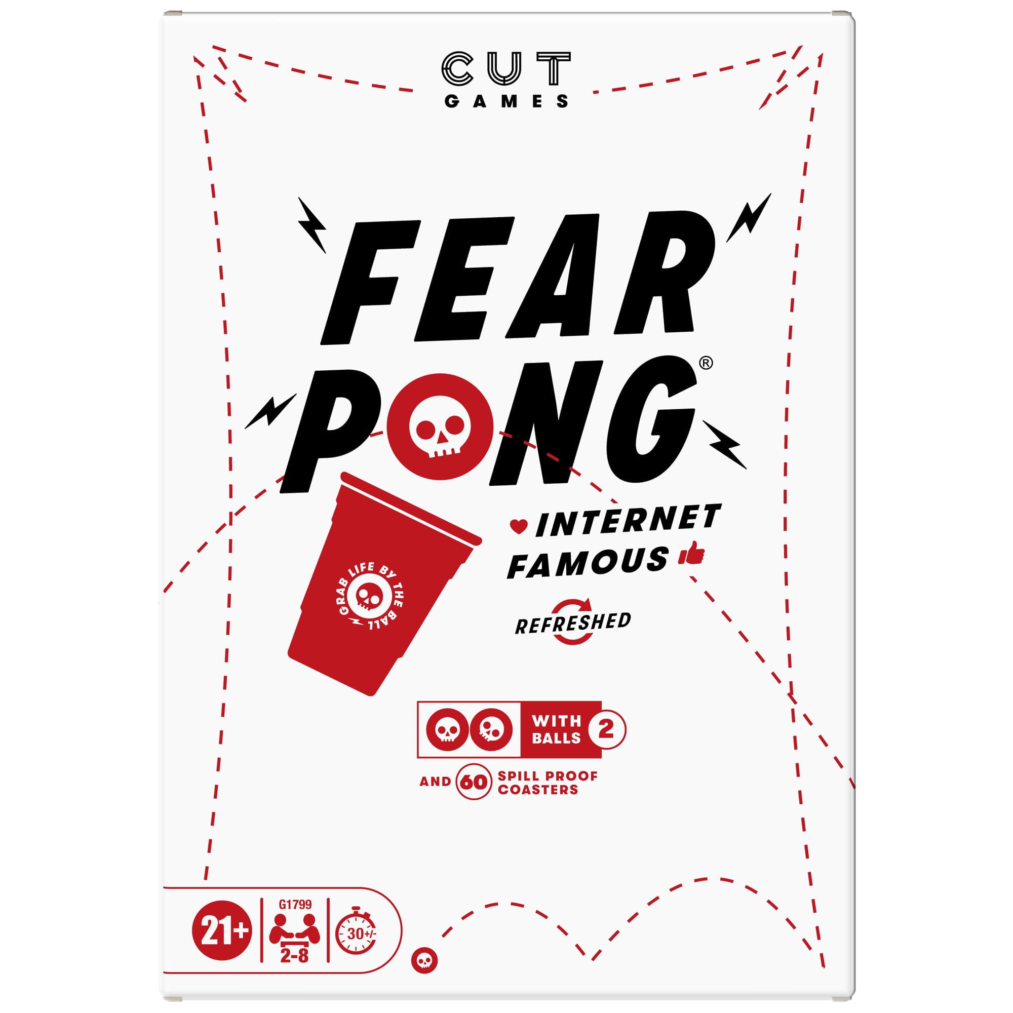 Hasbro - Juego De Fiesta Fear Pong Adult De Cut | Internet Famous
