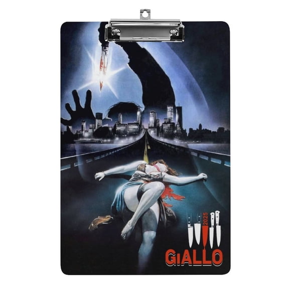 Thriller de Terror Giallo Portapapeles de acrílico A4, tamaño carta estándar, carpeta con clip 31.8x 21.5CM para estudiantes, profesores y oficina