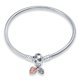thumbnail image 1 of Pulsera HappyStar de cadena serpenteada en plata de ley 925, compatible con colgantes Pandora, con cierre de cabeza de Mickey Mouse – Regalo para adolescentes y mujeres, 1 of 7