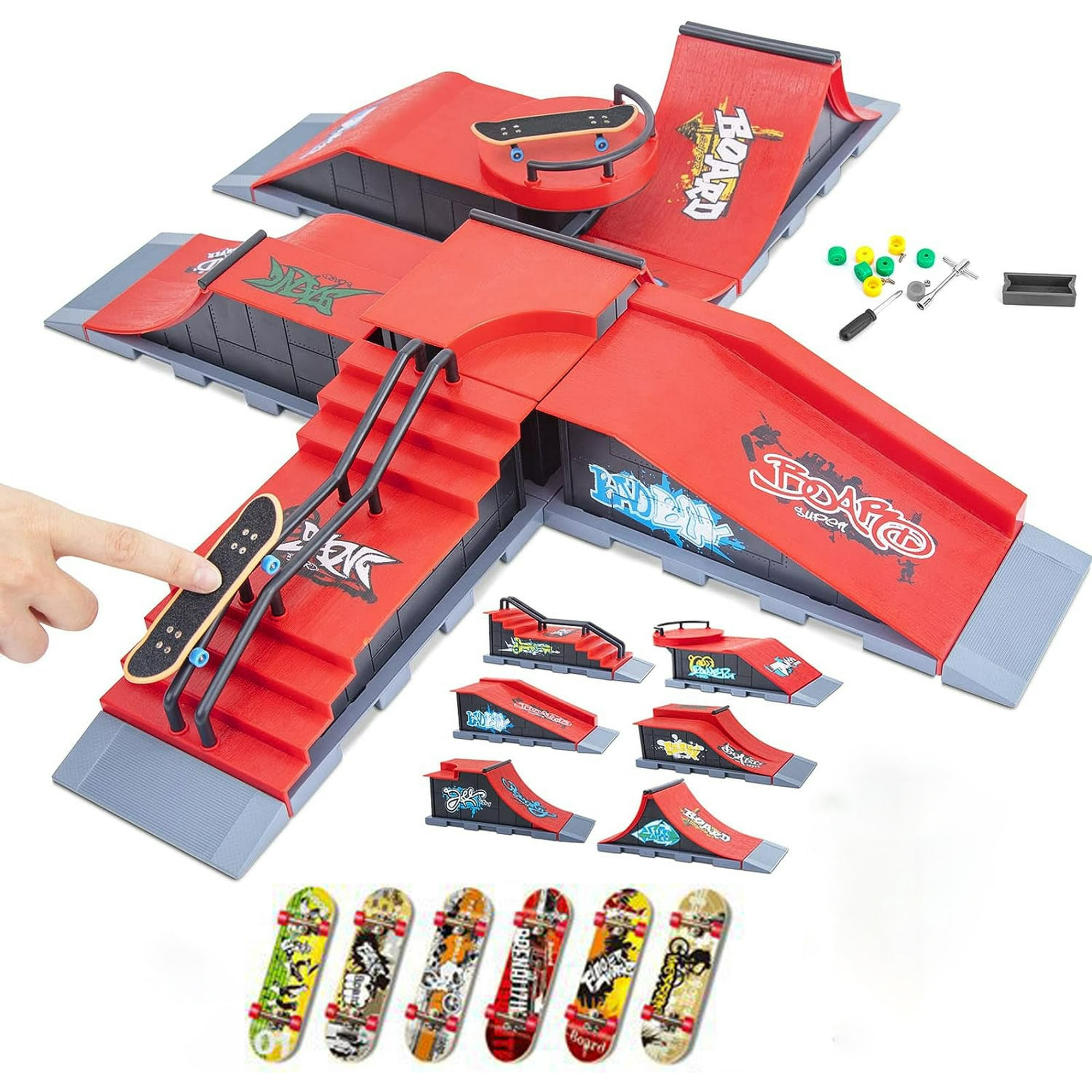 Set De Rampas Para Finger Skateboard Aaronmei 6 En 1