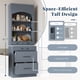 thumbnail image 2 of [Assembly Video Provided] TOPMAX Modern 83.7inch High Kitchen Pantry, Freestanding Tall Kitchen Hutch with Faux Marble Top, Cupboard Cabinet with 5 Storage Drawers and Adjustable Shelf, Set of 2, Gray, 2 of 3