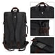 thumbnail image 3 of Mochila De Gimnasio Vintage De Lona Negra, 3 of 9