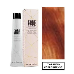 Care Code - Tintura Profesional Permanente 100Ml Rubio Cobre Intenso 7,44 + Oxigen 150 Ml 20 Vol