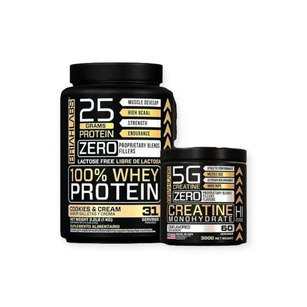 Pack Proteina 100% Whey 1kg Cookies And Cream + Creatina 300gr -