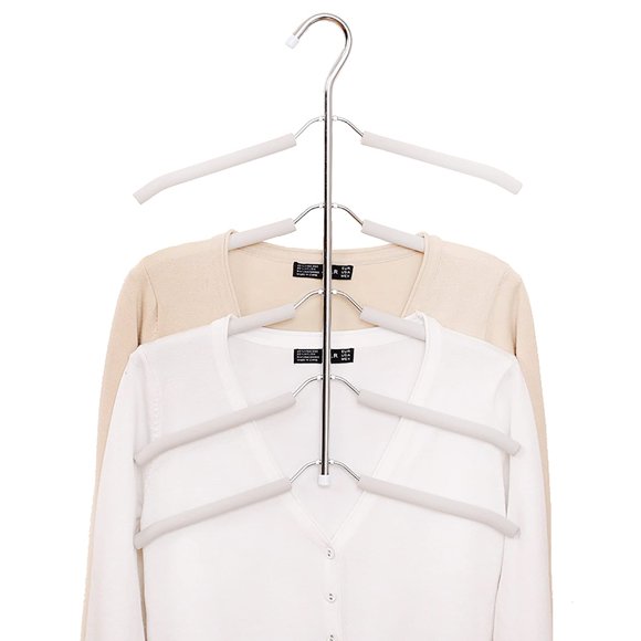 Perchas para ropa JFFLYIT Blusa Tree 5 en 1 de acero inoxidable, paquete de 3