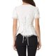thumbnail image 3 of INSPIRE CHIC Camisa Victoriana para Mujeres Regreso a Clases Cuello de Corazón Manga Abullonada Halloween Blusa Gótica con Cordones XS Blanca, 3 of 6