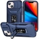thumbnail image 1 of Funda Armada para iPhone 15 con Tapa Deslizante y Soporte Magnético Giratorio Azul, 1 of 5