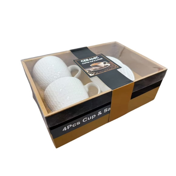 Set de Tazas 4 Piezas con Platos Juego de Café