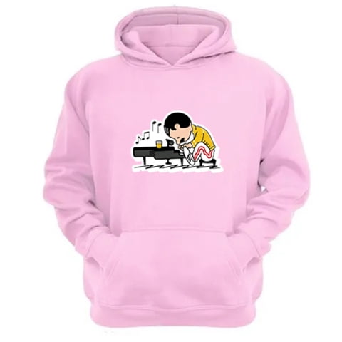 Genérico - Polerón Canguro Freddy Snoopy Rosa Talla Xs Unisex