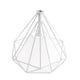 thumbnail image 2 of Pantalla De Luz Colgante De Techo De Diamante Geométrico Pantallas De Lámpara Cubierta Blanca-blanca En El Interior, 2 of 3