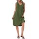 thumbnail image 2 of INSPIRE CHIC Vestido Plisado para Mujer Verano Casual 2025 Sin Mangas Midi Swing Tank Vestido de Sol Cuello en V Vestidos S Verde Militar, 2 of 6