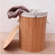 thumbnail image 2 of Canasto Cesto Ropa Sucia Pleglable Look Bambu Redondo con Tapa, 2 of 8