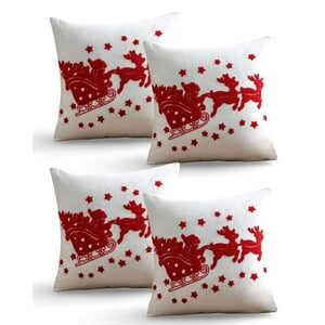 Genérico - Juego De 4 Fundas De Cojin Para Navidad K15