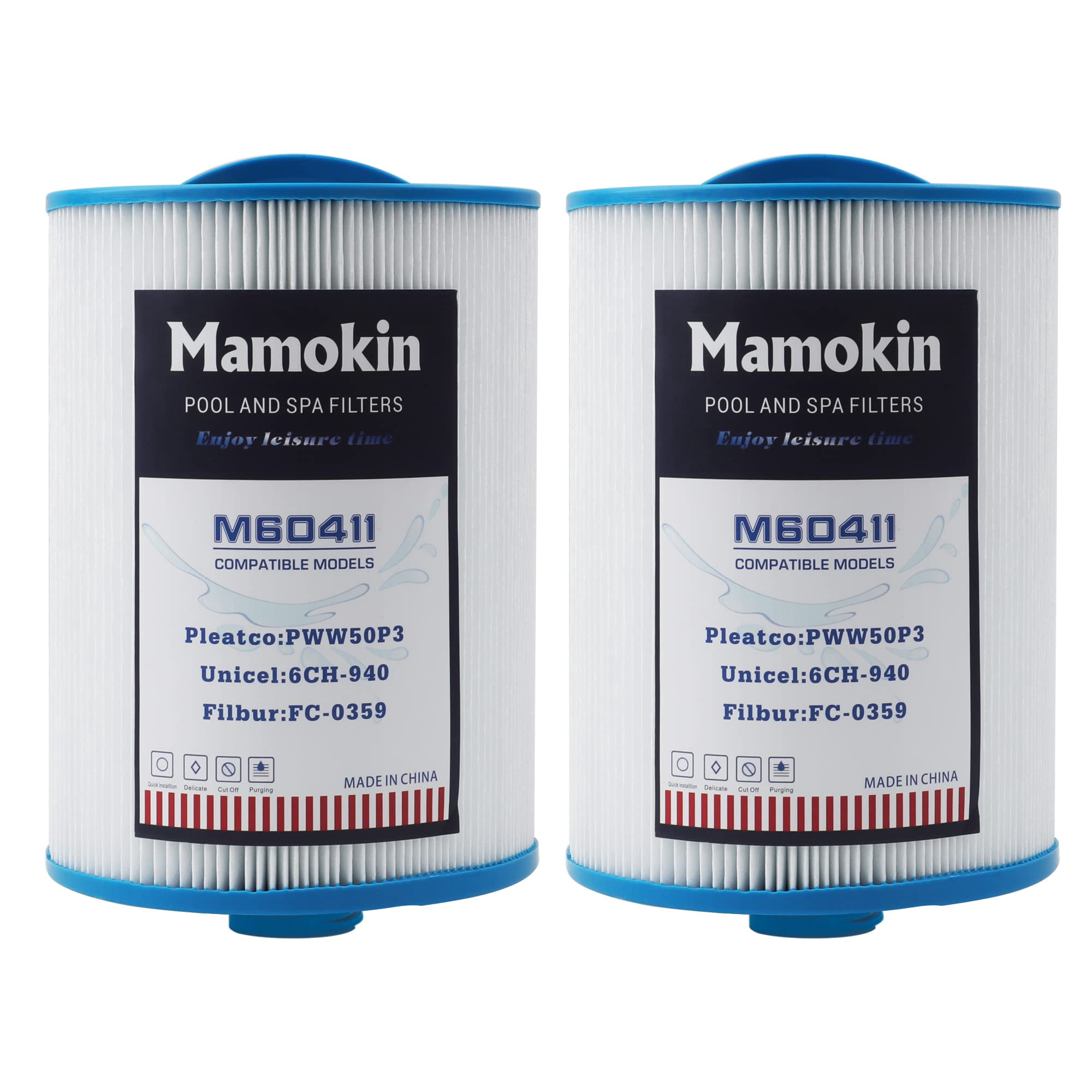 Filtro De Spa Mamokin Pww50 Que Reemplaza Al 6ch-940 Filbur Fc-0359, Paquete De 2