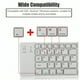 thumbnail image 3 of Mini Teclado Inalambrico Plegable Portatil Blanco, 3 of 3