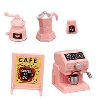 Magideal - Cafetera En Miniatura, Juguetes De Cocina, Mini Electrodomésticos Para Niñas Y Niños, Modelo De Escena, Casa De Muñecas Rosa, Muebles, Accesorios De C