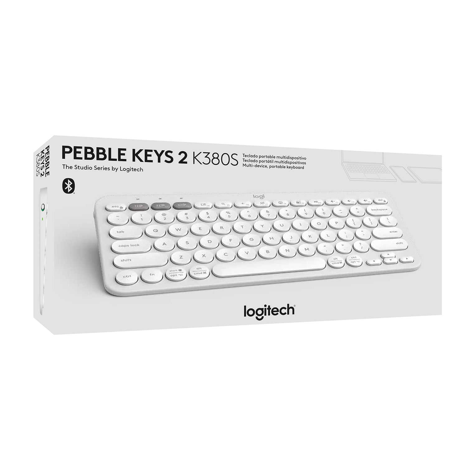 Logitech - Teclado Pebble 2 K380 Blanco Open Box
