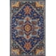 thumbnail image 1 of Area Rug Momeni Ibiza de lana azul marino, 60 cm x 90 cm, tejida a mano, 1 of 5