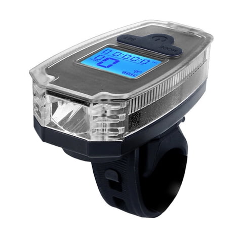 Frc - Luz Para Bicicleta Frontal Recargable Con Odometro Y Bocina