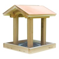 Comedero Para Pájaros Woodlink Coppertop Hopper Cedar, Capacidad De 5,9 Kg