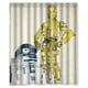 thumbnail image 1 of Cortina de ducha con diseño de robot R2D2 de Star Wars, con ganchos, tamaño 60 x 72 pulgadas, 1 of 3