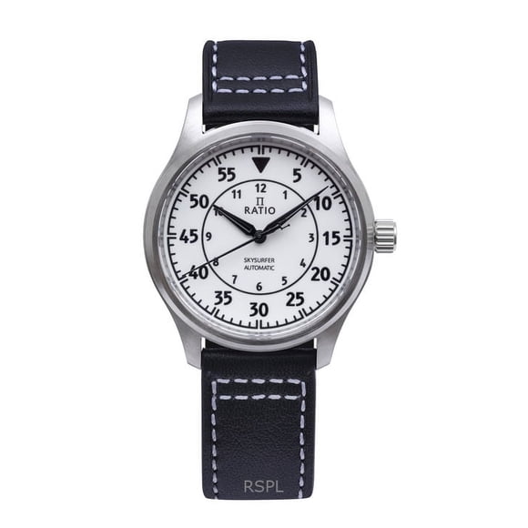 Reloj Ratio Skysurfer Pilot Automático con Esfera Totalmente Luminosa y Correa de Cuero RTS324 200M para Hombre