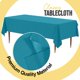 thumbnail image 4 of Exquisite Mantel de Plástico Premium 66% Más Grueso, Rectangular, 0.5 mil, Pack de 6, Turquesa, 54 × 108 pulgadas, Desechable, No se Rasga Fácilmente como Marcas Baratas, 4 of 7