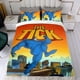 thumbnail image 4 of El Tick Conjunto de sábanas temático, trío de piezas, cómodo y amigable con la piel, diseño único, regalo de decoración para el hogar para familiares, amigos y fans,173cm *218cm, 4 of 6