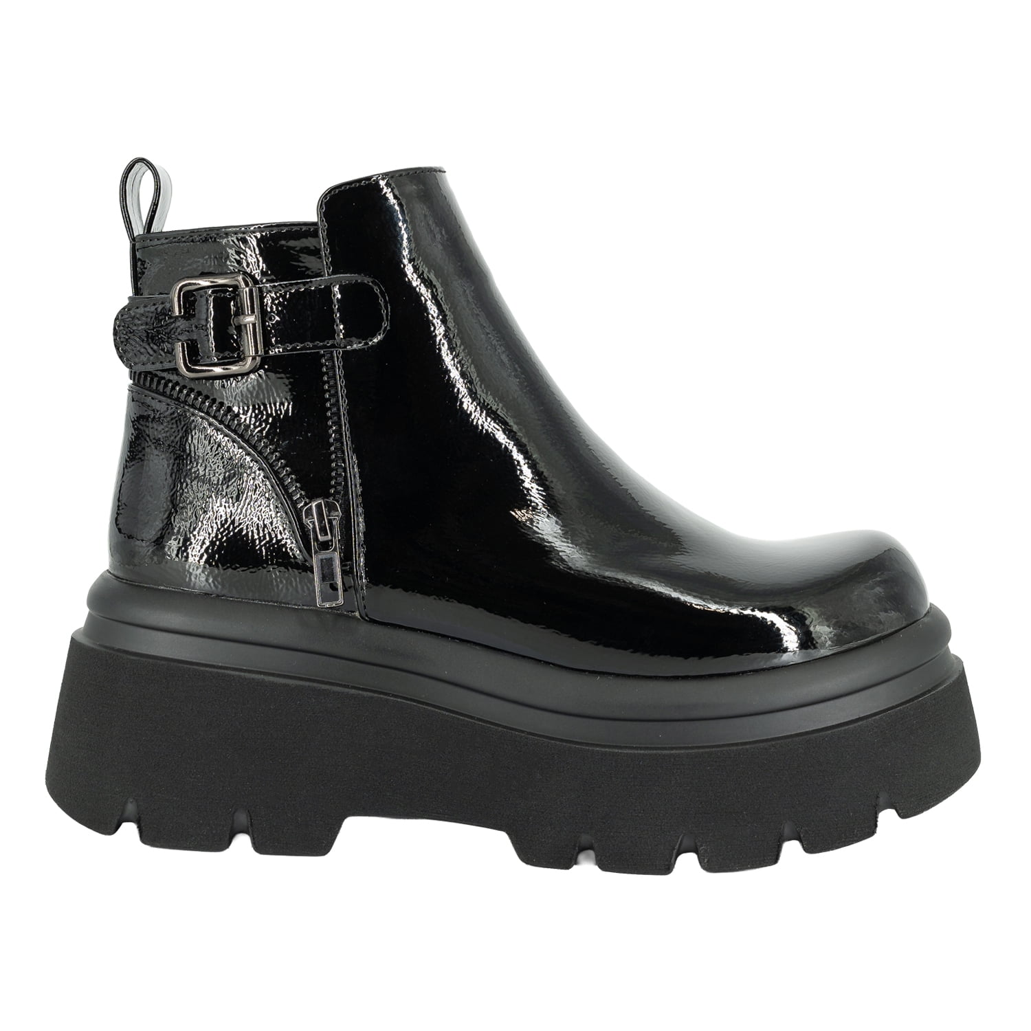 Botin Plataforma Tols Negro Charol Alquimia