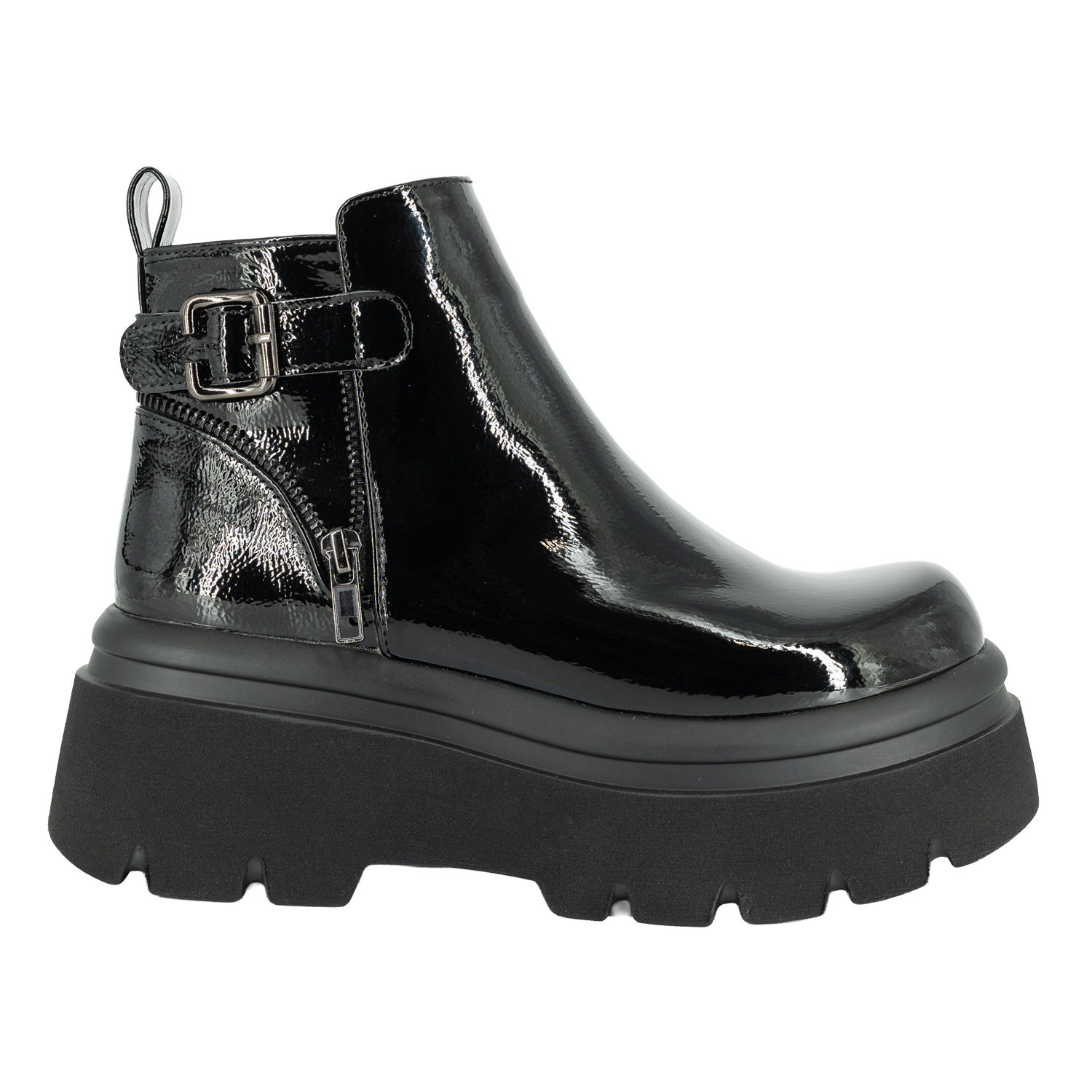 Botin Plataforma Tols Negro Charol Alquimia