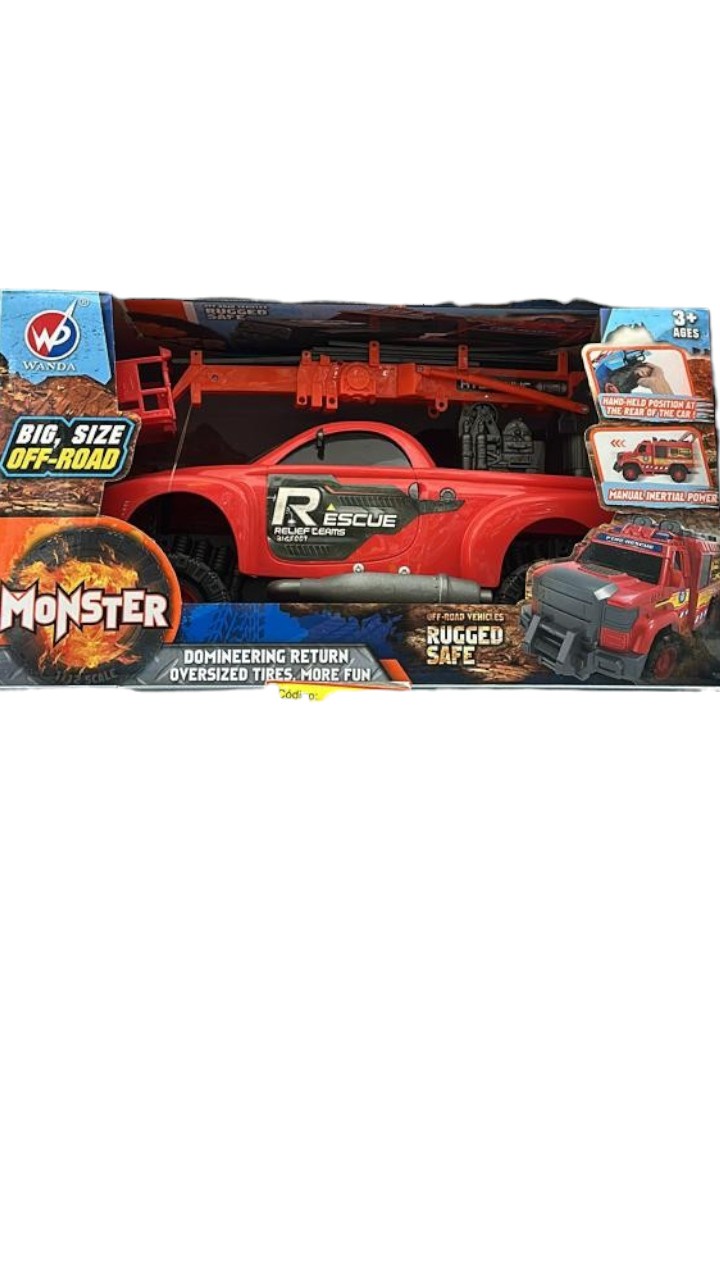 Genérico - Camión De Rescate Monster Rojo