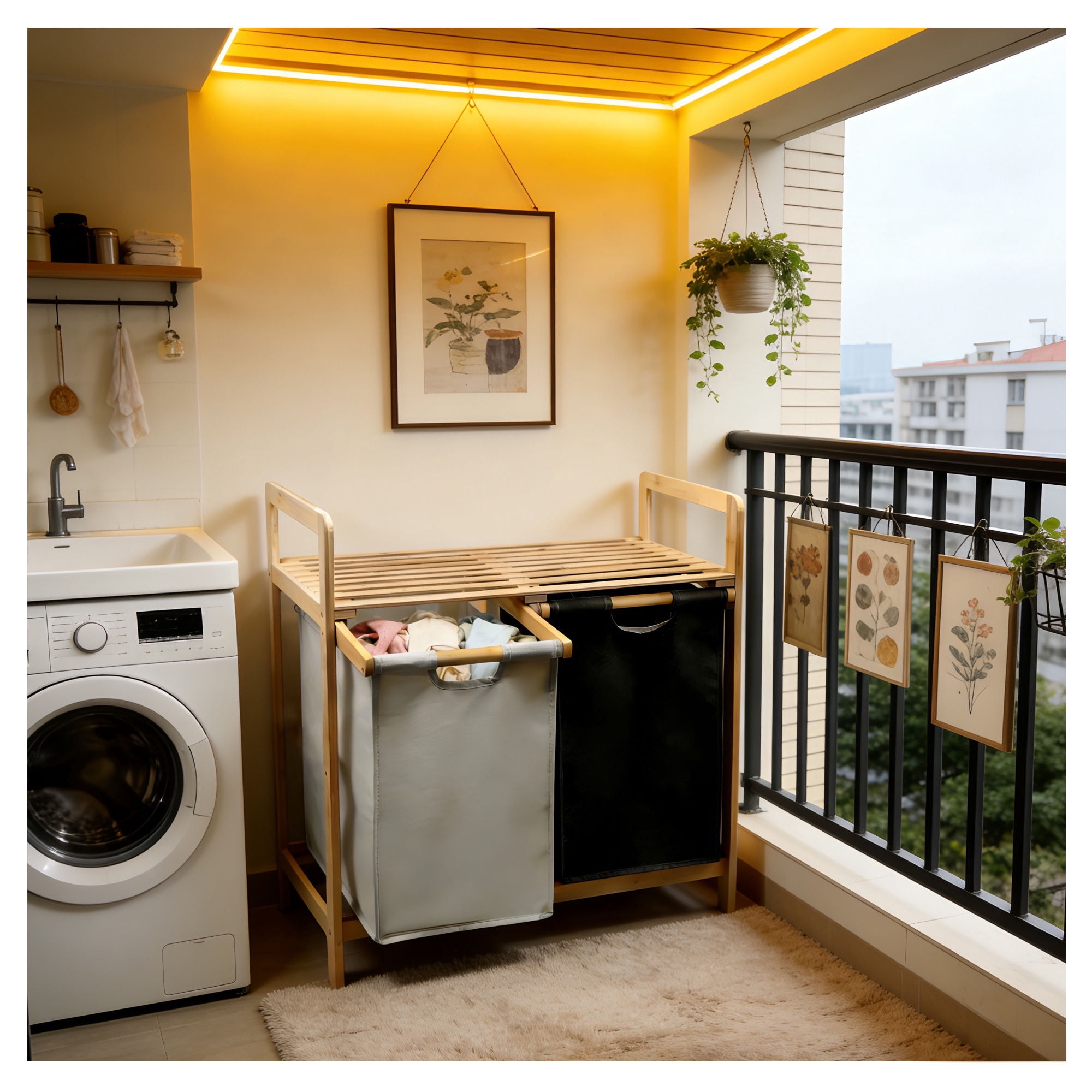 Mainstays - Canasto 73X64Cm Bamboo