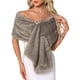 thumbnail image 1 of INSPIRE CHIC Chal de Piel Sintética para Mujer para Boda Novia Capa de Invierno Estola Fiesta de Noche Envoltura de Dama de Honor XL Gris, 1 of 6