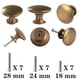 thumbnail image 5 of Perillas para gabinete HUGOLEM, paquete de 6, latón, redondas, 3 cm, 5 of 5
