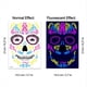 thumbnail image 1 of Funny Halloween Death Fluorescent Tattoo Sticker Face Sticker Undead Ghost Day Scar Tattoo Sticker, Temporary Tattoo Sticker The Day Of Dead Halloween Makeup, 1 of 3