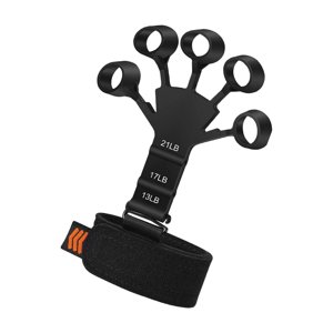 Magideal - Ejercitador De Dedos Ejercicio De Potencia Banda De Resistencia De Los Dedos Dispositivo Extensor Ajustable Fortalecedor De Dedos Para Entrenamiento , 1Pc Negro