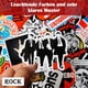thumbnail image 2 of Pegatinas de banda de rock punk (102 unidades), vinilo estilo grafiti, vinilo impermeable para personalizar guitarra y patineta., 2 of 7