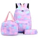 thumbnail image 1 of 3pcs/Set Laptop Backpack Adjustable Strap Fashion Women Nylon Travel Backpack Cute Gradient Work Rucksack for Work School Travel, 1 of 3