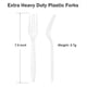 thumbnail image 3 of Tenedores de plástico Dealusy, 360 unidades, extra resistentes, blancos, 3 of 7