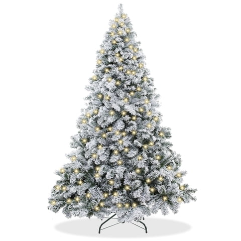 Árbol De Navidad Casafield, Pino Cubierto De Nieve, 2,3 M, Con Soporte