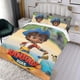 thumbnail image 3 of Santiago del Mar Conjunto de sábanas temático, trío de piezas, cómodo y amigable con la piel, diseño único, regalo de decoración para el hogar para familiares, amigos y fans,135cm *200cm, 3 of 6