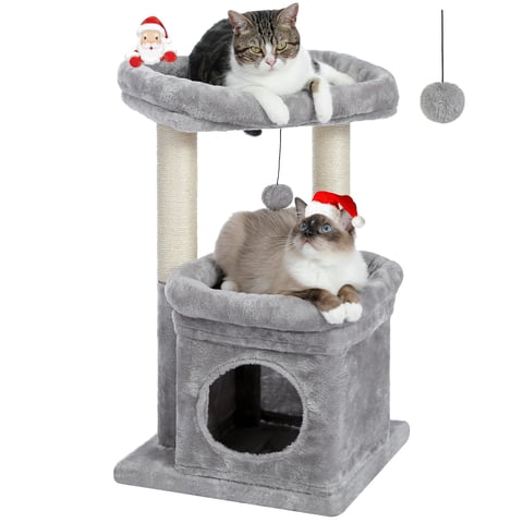 Cat Tree Tower Pequlti Para Gatos De Interior Con Acogedor Condominio