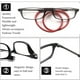 thumbnail image 3 of Gafas de lectura con soporte magnético para colgar en el cuello, gafas de lectura con imán unisex portátiles, montura telescópica con patas largas y marco para la cabeza., 3 of 5