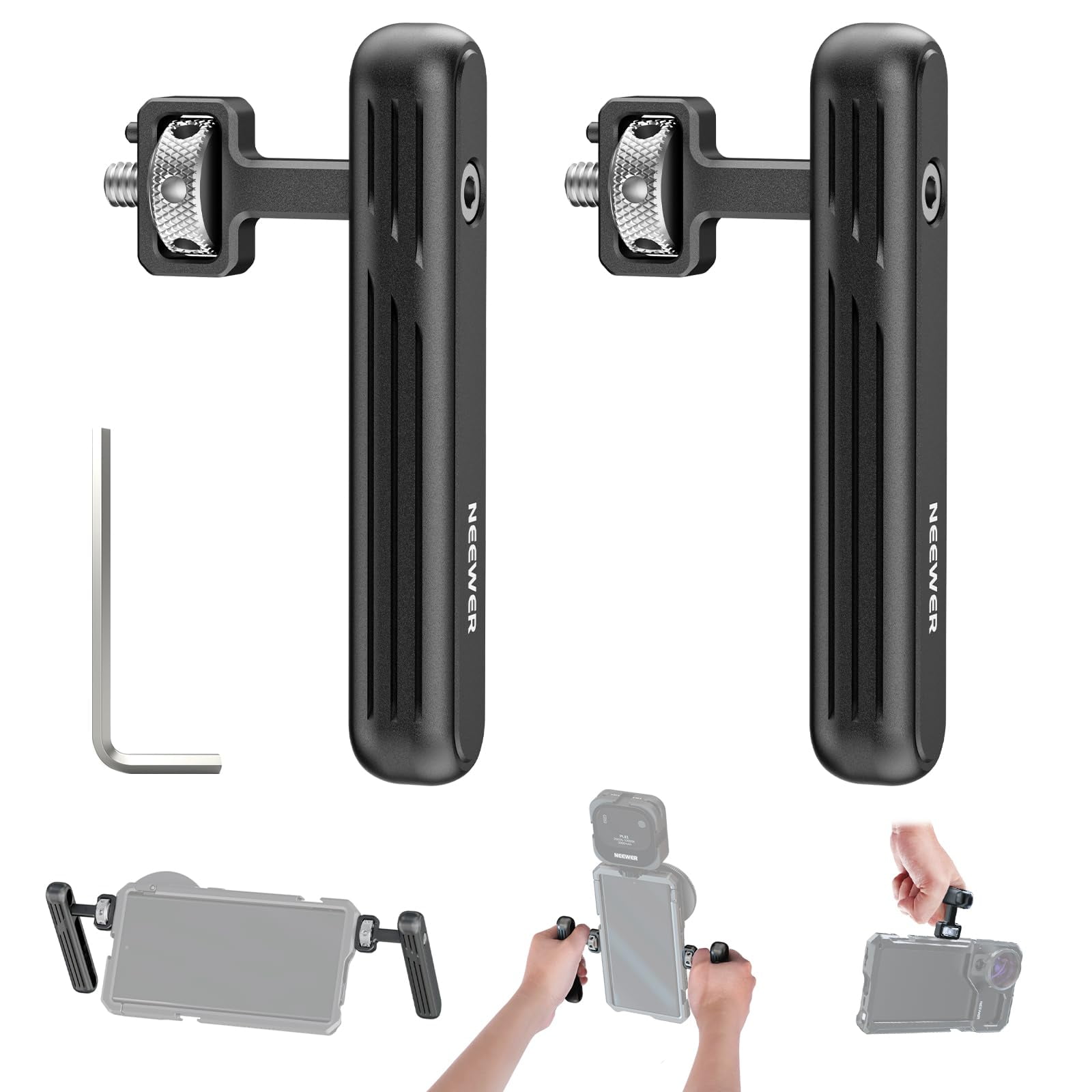 Soporte Para Dispositivos Electrónicos Portátiles Neewer Pa027, Paquete De 2 Asas