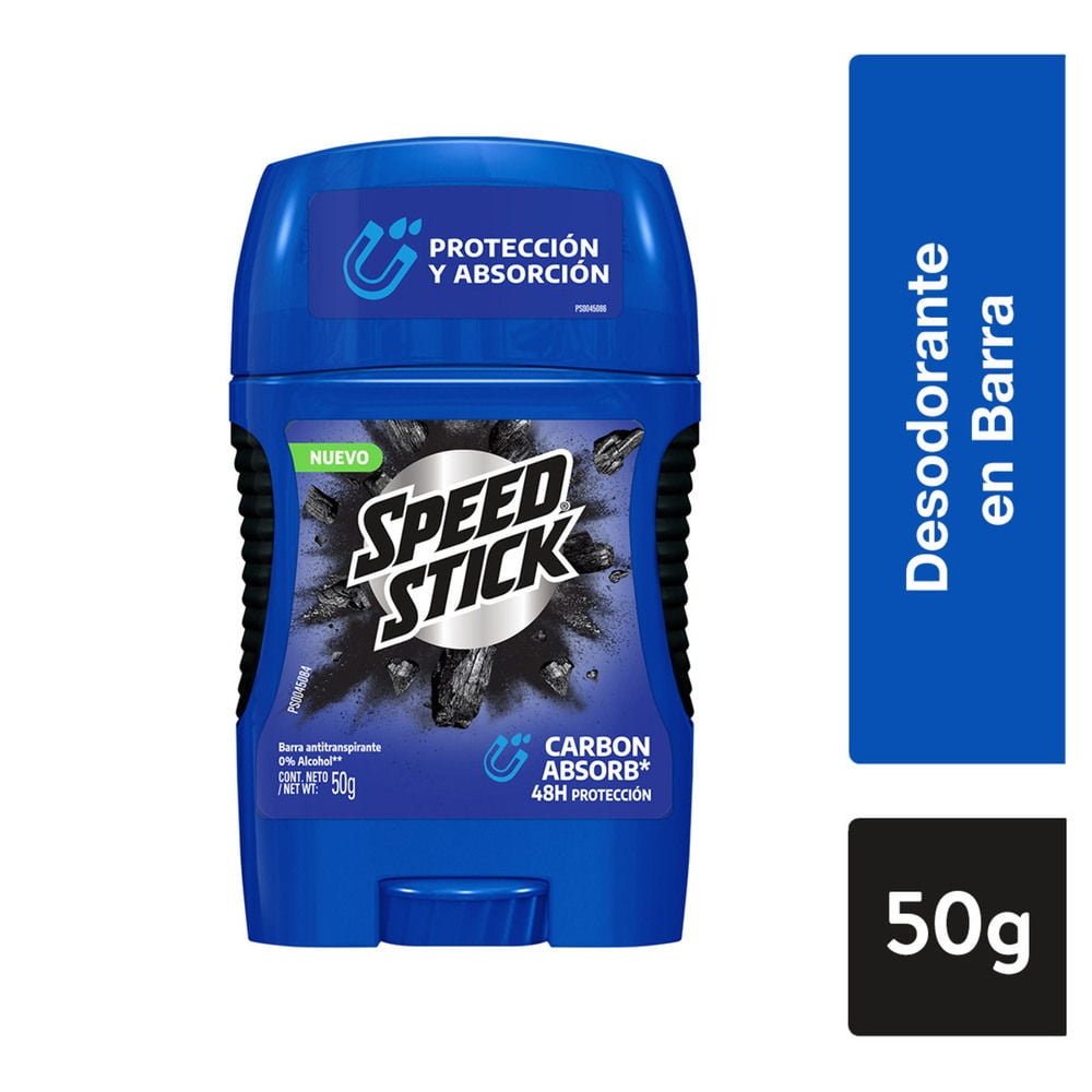 Desodorante Barra Carbon Absorbente 50 g Speed Stick