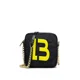 thumbnail image 1 of Elegante bolso bandolera acolchado: negro con letras en amarillo brillante, 1 of 5