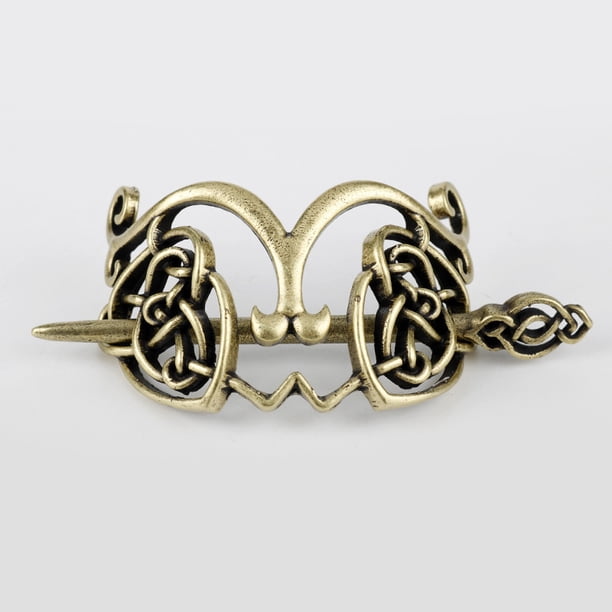 Viking Celtic Hair Clips - Silver Knotted Hairpin for Ladies & Women
