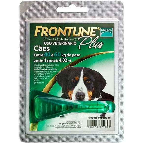 Plus Pipeta Antiparasitario Perro 40 A 60 Kg