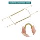 thumbnail image 4 of Uxcell 4 Pcs Colgador de Placas 8 x 2.8 pulgadas Tipo U Zincado Colgadores de Placas Invisibles de Pared Oro, 4 of 6